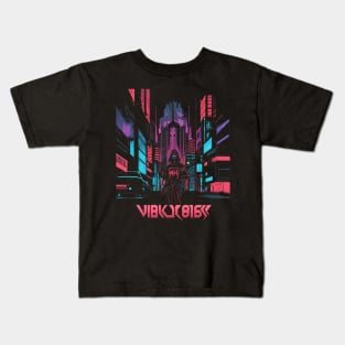 Cyberpunk City Hacker Kids T-Shirt